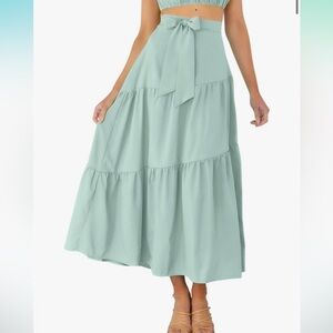 NWT mint tiered maxi skirt